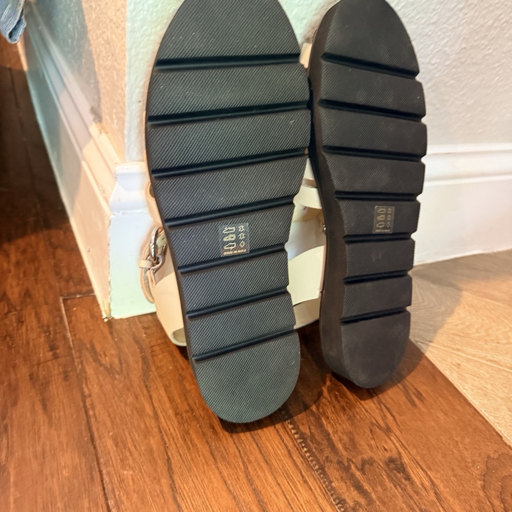 Anthropologie Fisherman Sandals Womens 10 Tan Leather Lug Sole Caged Closed Toe - Picture 9 of 15